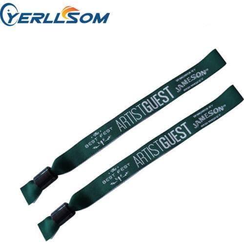 YERLLSOM 400PCS/lot Customized Personalized printing logo fabric wristbands bangles for gifts Y061504