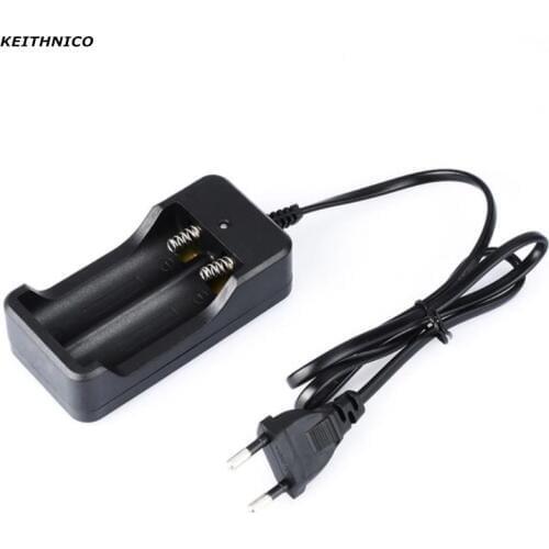 KEITHNICO 18650 Battery Charger 2 Slots AC 110V 220V Dual For 18650 Charging 3.7V Rechargeable Li-Ion US EU Plug