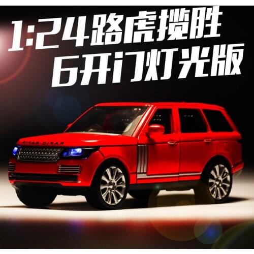 1:24 high simulation alloy car model Range Rover toy with pull back light off-road vehicle six open doors toys for children gift