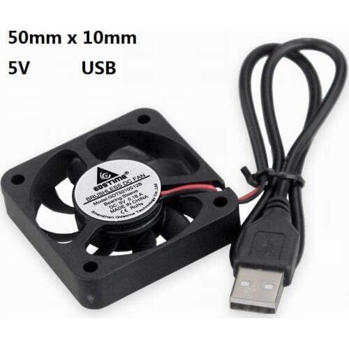 1 Piece Gdstime 5V USB 50mm 5cm 50x50x10mm Brushless DC Computer CPU Heat Sink Cooling Fan 5010