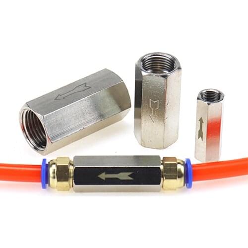 1Pcs 1/8" 1/4" 3/8" 1/2" BSP Female Thread Brass Pneumatic Check Valve Full Port One Way Non-return Valve For Air Water Oil Gas
