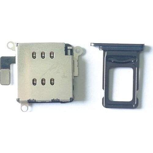 10set/lot Dual Sim Card Reader connector Flex Cable + Sim Card Tray Slot Holder For iPhone 11