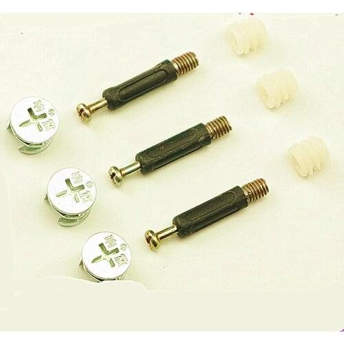 100pcs Furniture Connecting Fitting Bolt Screw 6Mm Male Thread 40mm Length