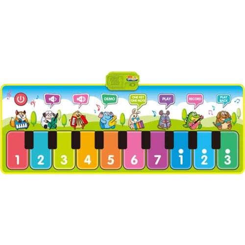 12 Styles Musical Mat With Music Voice Baby Piano Playing Carpet Music Game Instrument Toys Early Educational Toys for Kids Gift