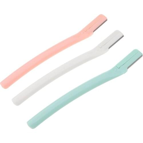 3 Pack Women Eyebrow Razor Trimmer Shaper Blade Shaver Makeup Tool Kit Facial Hair Remover Tool Set