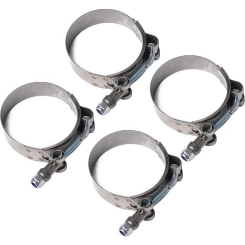 4 X Hose Clamps Stainless Steel V2A With Screw Thread 57-65 Mm