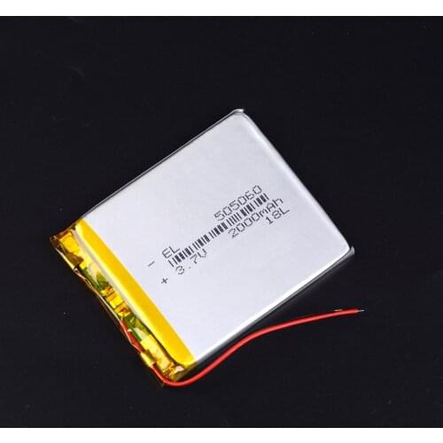 505060 3.7v 2000mAh li-ion Lipo cells Lithium Li-Po Polymer Rechargeable Battery For power bank disk
