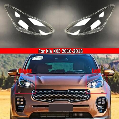 Car Headlamp Lens Auto Shell For Kia KX5 2016 2017 2018 Headlight Transparent Lampshade Lampcover Bright Lamp Shade Shell Caps