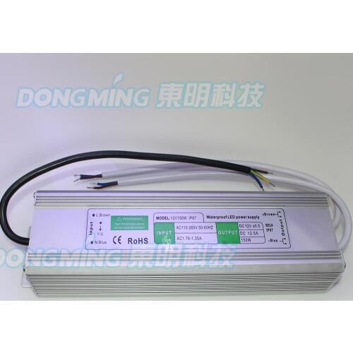Free fedex High Quality New DC Waterproof LED Driver Power Supply 12V 150W 12.5A AC175~265V , driver transformer hot sale