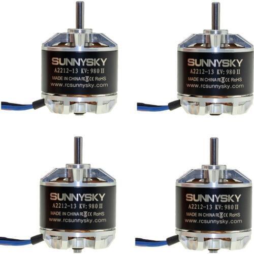 4pcs/lot New Sunnysky Brushless Motor A2212 980KV 1400KV 2450KV II Self-lock Screw-CW/CCW For Diy Race drone RC Airplane