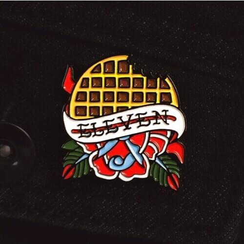 Stranger Things Eleven Lapel Pin Friends Don't Lie Brooch Tv Series Accesssory