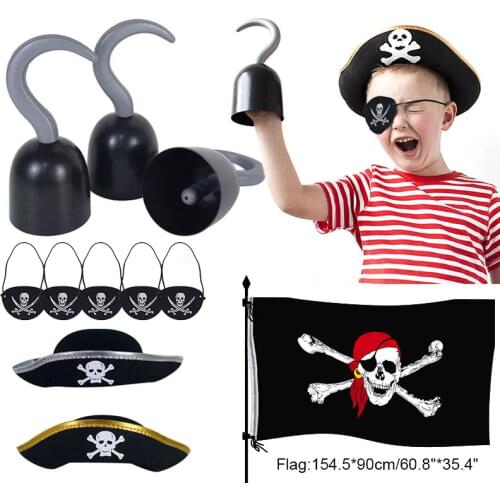 Halloween Pirate Hook Hand Decor Costume Party Cosplay Dressed Up Tool Masquerade Accessories Party Decoration Children Toy Gift
