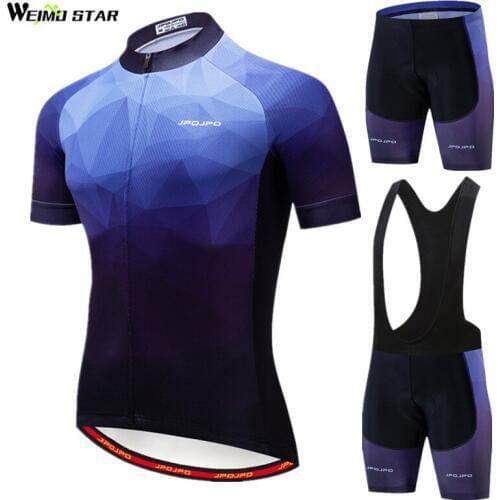JPOJPO 2019 Pro Team Cycling Clothing Man Summer MTB Bike Clothing Breathable Cycling Jersey Set Short Sleeve Bicycle Wear Ropa