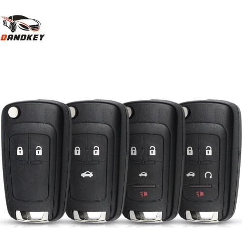 Dandkey 10pcs Flip Folding 2/3/4/5 Buttons Remote Key Shell For Opel Vauxhall Insignia Astra J H For Chevrolet Lova Aveo Cruze