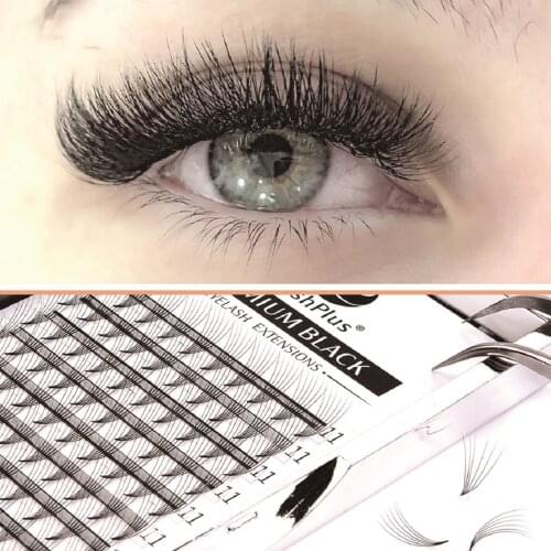 LASHPLUS Premade Volume Fans Lash Russian Volume Eyelash Extensions Pre Made Lash Extension