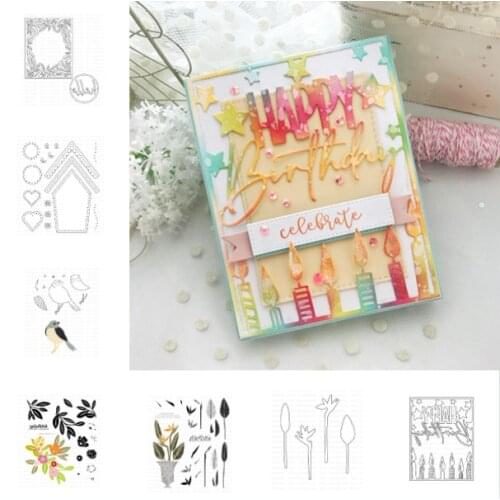 Leaves Bird Flower PlantMetal Cutting Dies Stamps Scrapbook Diary Secoration Embossing Stencil Template Diy Greeting Card Handma