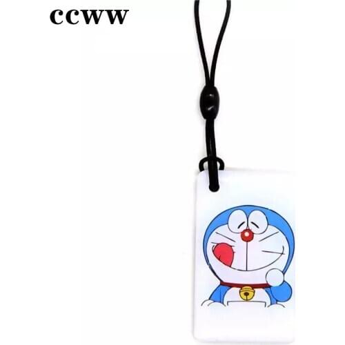 Cartoon Mechanical Cat UID S50 1K 13.56MHz Keyfobs Changeable IC RFID Duplicate Clone Badge Keychain Key Tag Card