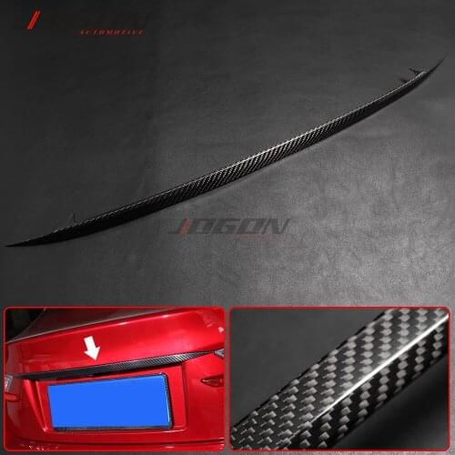 Real Carbon Fiber Car Rear Door Logo Trunk Lid Moulding Cover Trim For Lexus RC200t RC300 RC350 RC F SPORT 2015+ Accessories