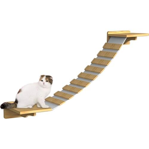Wall Mounted Cat Climbing Platform Solid Wood Cat Stair Landing Habitat Wall Hanging DIY Cat Wall Cat Climbing Ladder