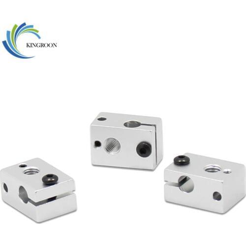 New Arrivals V6 Heated Block Hot End For V5 V6 1.75 3mm Filament Extruder J-head Heater 3D Printer Parts Aluminium Heated Part