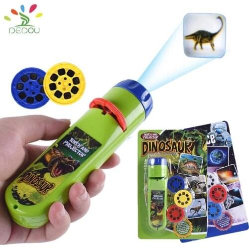 Parent-child Puzzle Early Education Luminous Animal Dinosaur Child Slide Projector Lamp Kids Toys Childrens intellectual toys
