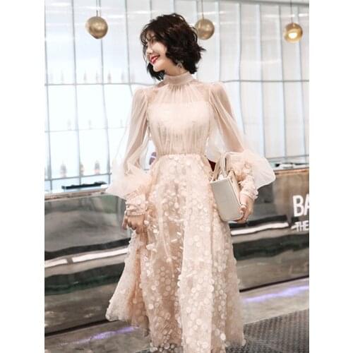 Birthday party dress daily small dress can usually wear dress party evening dress little fairy student graduation dress skirt