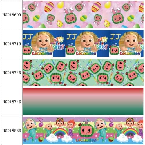 22MM 25MM 38MM 50MM 75mm Printed Pattern on Grosgrain Ribbon for diy ribbon