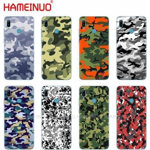 Silicon phone cover case for huawei Y5 Y6 Y7 Y9 PRO PRIME 2019 honor 8s 8a 20 LITE PRO 10i view 20 V20 Camouflage Pattern Camo