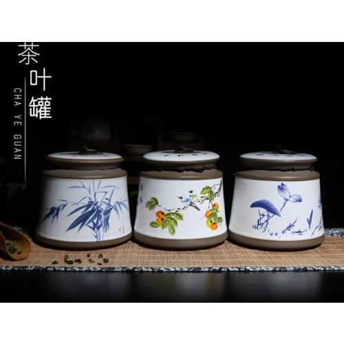 Blue and white porcelain, crude pottery, tea pot, porcelain, special shape, sealed pot, large-scale, Retro Tea Pot