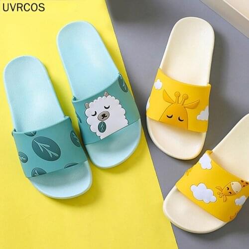 Summer Slides Cartoon Women Men Slippers Cute Animal Dog Sheep Home Slip on Beach Sandals Shoes Flip Flops