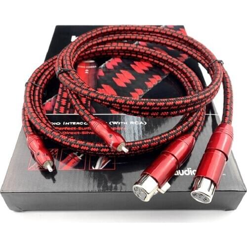 Pair King Cobra PSC RCA Cables HiFi Audio XLR Balance Cable with Box
