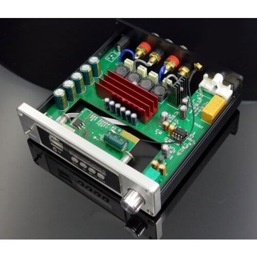 DC12~25V 100W*2 DP2 4.0 Bluetooth Amplifier TPA3116D2 Lossless Player Digital Amplifier 4~8 Ohm With NE5532 Preamp