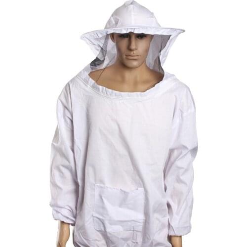Protective Bee Keeping Jacket Veil Suit +1 Pair Beekeeping Long Sleeve Gloves