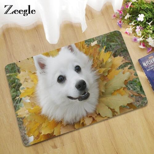 Zeegle Pet Dog Floor Mat Non-slip Area Door Mat Bathroom Bath Carpet Coffee Table Beside Mat Entrance Decor Rug