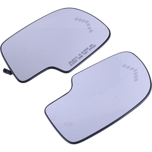 1 Pair Car Backing Plate Power Heated Mirror Glass w/ Turn Signal 88944391 88944392 fit for GMC Chevy Cadillac 2003-2006 2007