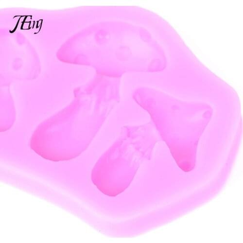 1PCS Chocolate Baking Tool Silicone Soap Mold Mushroom Fondant Cake Decorations