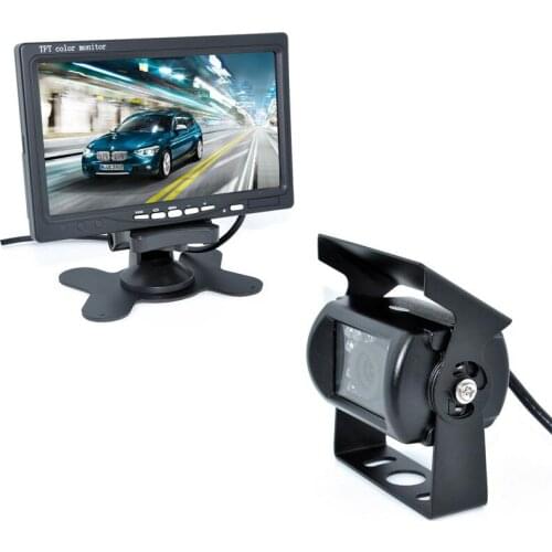 18 IR Reverse Camera +NEW 7" LCD Monitor+Car Rear View Kit car camera BUS And Truck parking sensor 15M Or 20M Cable Optional