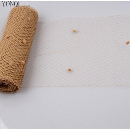 25 CM Kahki Or Multiple Color Dot Birdcage Veil Bridal Netting Hair Accessory Millinery Veilling DIY Fascinator base Headpiece