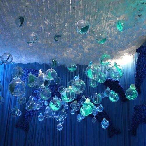 5pcs 20cm Transparent Plastic Christmas Balls Ornaments New Years Tree Wedding Decorations For Home House Craft Supplies Gifts