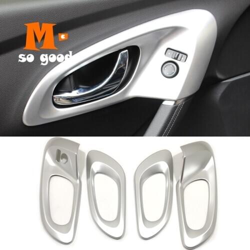 4pcs ABS Matte For Renault Kadjar Car Armrest Door Bowl Handle Cover Trim Car Styling Sticker 2015 16 17 18 2019 Accessories
