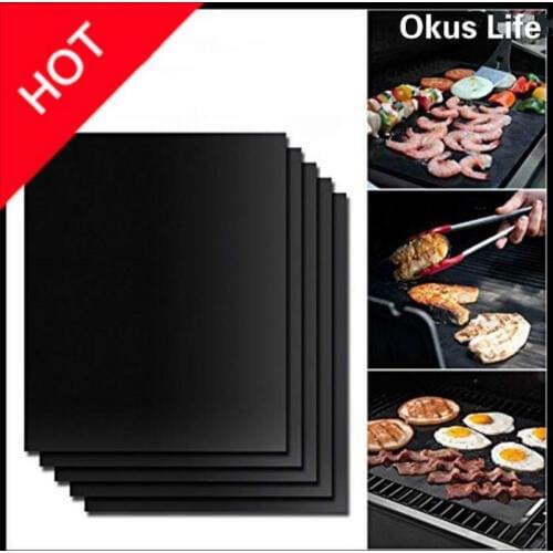 2018 Newest Non-stick BBQ Grill Mat Barbecue Baking Liners Reusable Cooking Sheets 40 * 30cm Cooking Too