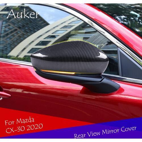 Car Chrome Side Door Rearview Mirror Cover Frame Mirror Cover Car Accessory Version For Mazda CX-30 CX30 2020 2021 Accessories