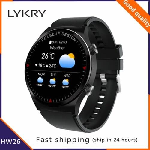 LYKRY HW26 1.35inch HD Round Screen BT Call Magnetic charging Watches Heart Rate Monitor Fitness Tracker Wallet function
