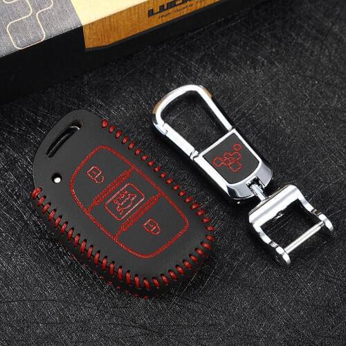 Car key case cover for hyundai avante 2015 sonata 2015 sonata 2016/2017 elantra 2016 car key case wallet holder key cover key2p