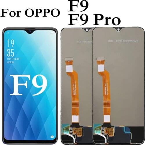 Black 6.3 inch New Full LCD For OPPO F9 CPH1825 / F9 Pro CPH1823 LCD DIsplay Touch Panel Screen Digitizer Assembly