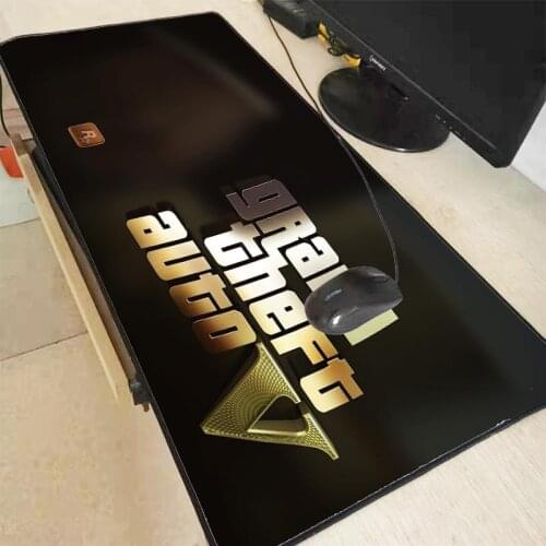 XGZ GTA 5 Black Logo Laptop Gaming Locking Edge Mousepad Large Mouse Pad Gamer Game Mouse Pad Anime Mousepad Mat Speed Version