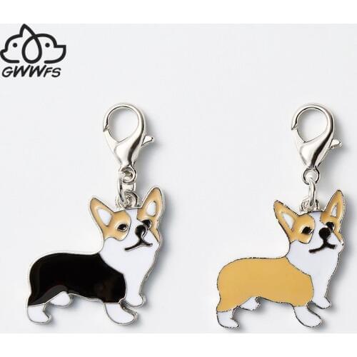 5PCS/lot mix type Enamel dog tags pendant hang charms dangle charms DIY Key Chain Keyrings Jewelry Making Dog lovers