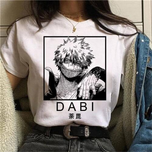 My Hero Academia MHA Merch T-Shirt Men Cotton T Shirt Anime Dabi Clothes Anime Tops Tees