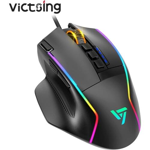 VicTsing PC322 16000 DPI RGB Gaming Mouse 10 Programmable Buttons Customizable Chroma RGB Backlit Optical Sensor Computer Mice