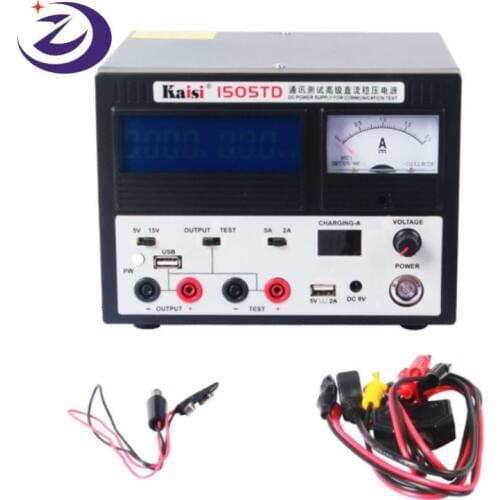 Kaisi 1505TD 15V 5A DC Power Supply Intelligent DC Regulated Power Supply Voltage Regulator With 5V 2A USB Charging Port